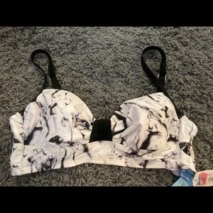 Antonio Melani black and white bikini top